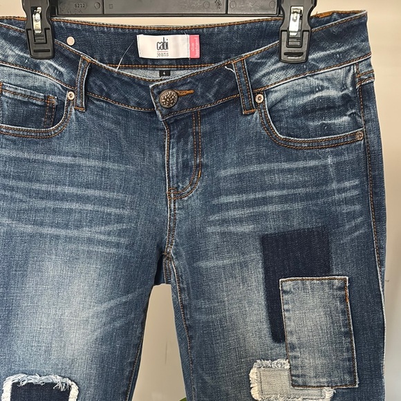 Sale CAbi Blue Boyfriend Jeans with Distressed Details - Picture 11 of 12